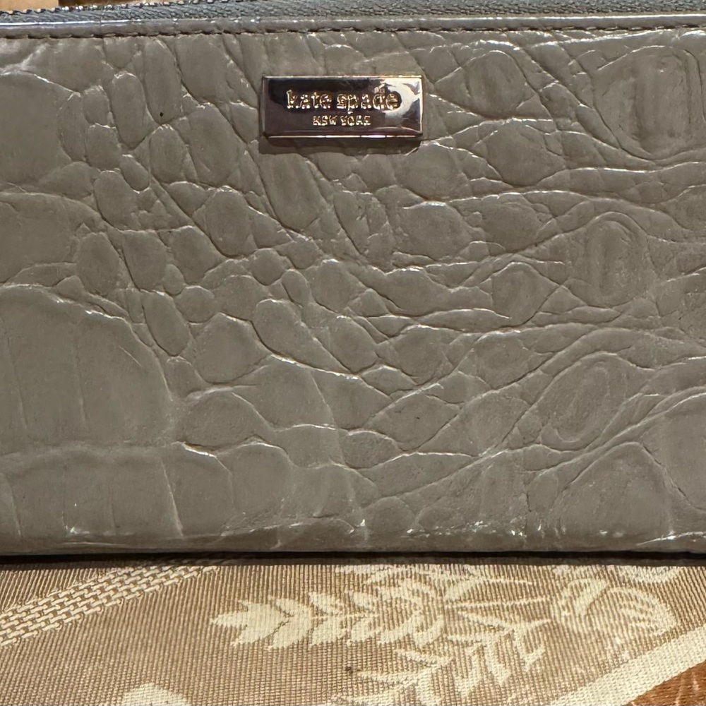 Kate Spade Gray Embossed Wallet